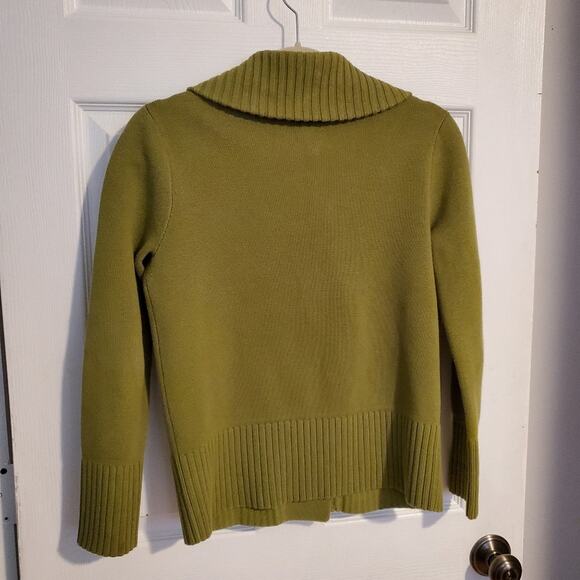 CHICO'S woman's long sleeve button up cardigan sweater Green size. 0/sm - Picture 4 of 8
